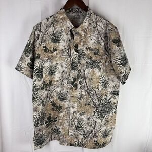 Game Guard Shirt Men Large Desert Camo Button‎ Up Hunting Tech Wicking Vented